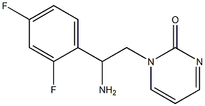 1-[2-amino-2-(2,4-difluorophenyl)ethyl]pyrimidin-2(1H)-one Struktur