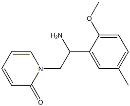 1-[2-amino-2-(2-methoxy-5-methylphenyl)ethyl]pyridin-2(1H)-one Struktur