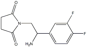 1-[2-amino-2-(3,4-difluorophenyl)ethyl]pyrrolidine-2,5-dione Struktur