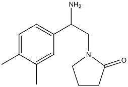 1-[2-amino-2-(3,4-dimethylphenyl)ethyl]pyrrolidin-2-one Struktur