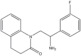 1-[2-amino-2-(3-fluorophenyl)ethyl]-1,2,3,4-tetrahydroquinolin-2-one Struktur