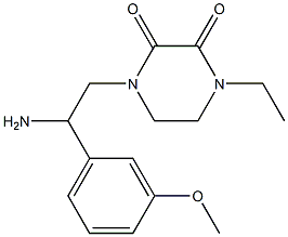 1-[2-amino-2-(3-methoxyphenyl)ethyl]-4-ethylpiperazine-2,3-dione Struktur