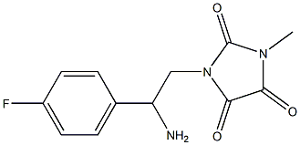 1-[2-amino-2-(4-fluorophenyl)ethyl]-3-methylimidazolidine-2,4,5-trione Struktur