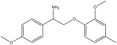 1-[2-amino-2-(4-methoxyphenyl)ethoxy]-2-methoxy-4-methylbenzene Struktur