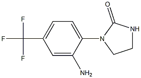 1-[2-amino-4-(trifluoromethyl)phenyl]imidazolidin-2-one Struktur