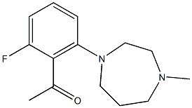 1-[2-fluoro-6-(4-methyl-1,4-diazepan-1-yl)phenyl]ethan-1-one Struktur