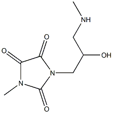 1-[2-hydroxy-3-(methylamino)propyl]-3-methylimidazolidine-2,4,5-trione Struktur