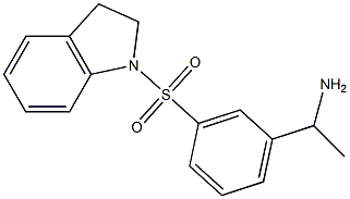 1-[3-(2,3-dihydro-1H-indole-1-sulfonyl)phenyl]ethan-1-amine Struktur