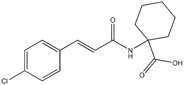 1-[3-(4-chlorophenyl)prop-2-enamido]cyclohexane-1-carboxylic acid Struktur