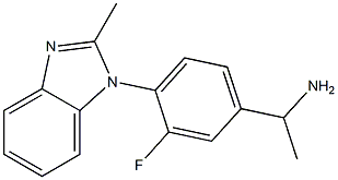 1-[3-fluoro-4-(2-methyl-1H-1,3-benzodiazol-1-yl)phenyl]ethan-1-amine Struktur