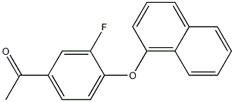 1-[3-fluoro-4-(naphthalen-1-yloxy)phenyl]ethan-1-one Struktur