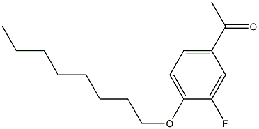 1-[3-fluoro-4-(octyloxy)phenyl]ethan-1-one Struktur