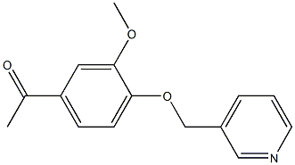 1-[3-methoxy-4-(pyridin-3-ylmethoxy)phenyl]ethanone Struktur