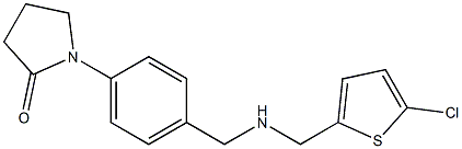 1-[4-({[(5-chlorothiophen-2-yl)methyl]amino}methyl)phenyl]pyrrolidin-2-one Struktur