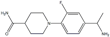 1-[4-(1-aminoethyl)-2-fluorophenyl]piperidine-4-carboxamide Struktur