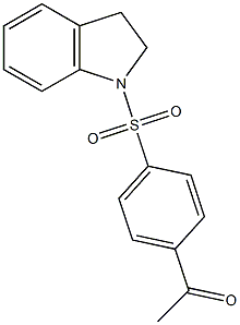 1-[4-(2,3-dihydro-1H-indole-1-sulfonyl)phenyl]ethan-1-one Struktur