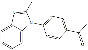 1-[4-(2-methyl-1H-1,3-benzodiazol-1-yl)phenyl]ethan-1-one Struktur