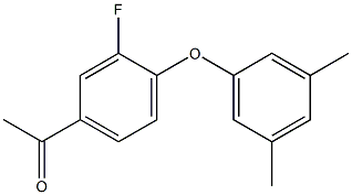 1-[4-(3,5-dimethylphenoxy)-3-fluorophenyl]ethan-1-one Struktur