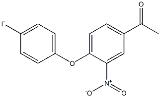 1-[4-(4-fluorophenoxy)-3-nitrophenyl]ethan-1-one Struktur