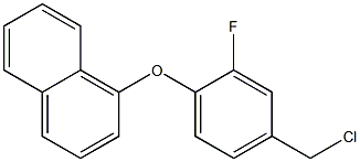 1-[4-(chloromethyl)-2-fluorophenoxy]naphthalene Struktur