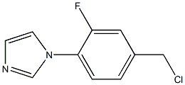 1-[4-(chloromethyl)-2-fluorophenyl]-1H-imidazole Struktur