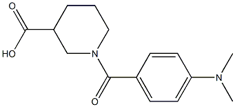 1-[4-(dimethylamino)benzoyl]piperidine-3-carboxylic acid Struktur