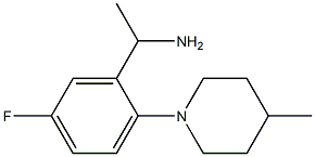 1-[5-fluoro-2-(4-methylpiperidin-1-yl)phenyl]ethan-1-amine Struktur