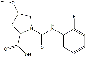 1-{[(2-fluorophenyl)amino]carbonyl}-4-methoxypyrrolidine-2-carboxylic acid Struktur