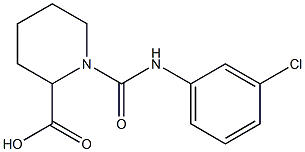 1-{[(3-chlorophenyl)amino]carbonyl}piperidine-2-carboxylic acid Struktur