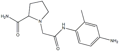 1-{[(4-amino-2-methylphenyl)carbamoyl]methyl}pyrrolidine-2-carboxamide Struktur