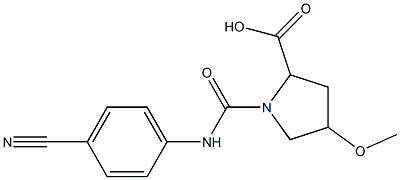 1-{[(4-cyanophenyl)amino]carbonyl}-4-methoxypyrrolidine-2-carboxylic acid Struktur