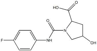 1-{[(4-fluorophenyl)amino]carbonyl}-4-hydroxypyrrolidine-2-carboxylic acid Struktur