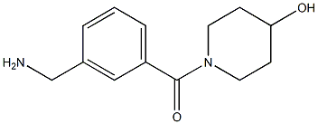 1-{[3-(aminomethyl)phenyl]carbonyl}piperidin-4-ol Struktur