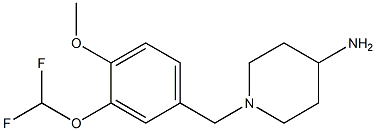 1-{[3-(difluoromethoxy)-4-methoxyphenyl]methyl}piperidin-4-amine Struktur