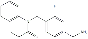 1-{[4-(aminomethyl)-2-fluorophenyl]methyl}-1,2,3,4-tetrahydroquinolin-2-one Struktur