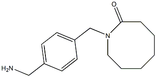 1-{[4-(aminomethyl)phenyl]methyl}azocan-2-one Struktur