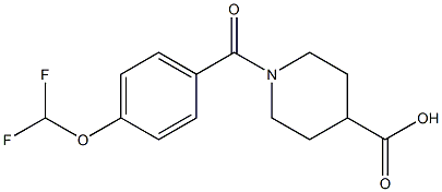 1-{[4-(difluoromethoxy)phenyl]carbonyl}piperidine-4-carboxylic acid Struktur