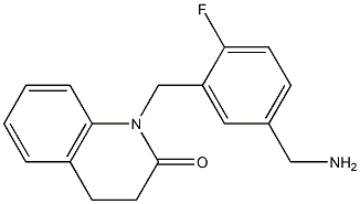 1-{[5-(aminomethyl)-2-fluorophenyl]methyl}-1,2,3,4-tetrahydroquinolin-2-one Struktur