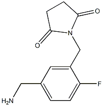 1-{[5-(aminomethyl)-2-fluorophenyl]methyl}pyrrolidine-2,5-dione Struktur