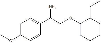 1-{1-amino-2-[(2-ethylcyclohexyl)oxy]ethyl}-4-methoxybenzene Struktur