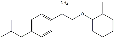 1-{1-amino-2-[(2-methylcyclohexyl)oxy]ethyl}-4-(2-methylpropyl)benzene Struktur