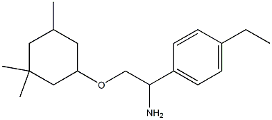 1-{1-amino-2-[(3,3,5-trimethylcyclohexyl)oxy]ethyl}-4-ethylbenzene Struktur