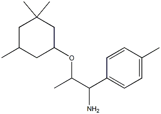 1-{1-amino-2-[(3,3,5-trimethylcyclohexyl)oxy]propyl}-4-methylbenzene Struktur