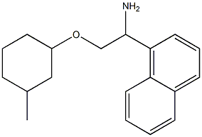 1-{1-amino-2-[(3-methylcyclohexyl)oxy]ethyl}naphthalene Struktur