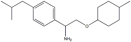 1-{1-amino-2-[(4-methylcyclohexyl)oxy]ethyl}-4-(2-methylpropyl)benzene Struktur