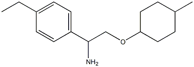 1-{1-amino-2-[(4-methylcyclohexyl)oxy]ethyl}-4-ethylbenzene Struktur