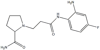 1-{2-[(2-amino-4-fluorophenyl)carbamoyl]ethyl}pyrrolidine-2-carboxamide Struktur