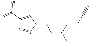 1-{2-[(2-cyanoethyl)(methyl)amino]ethyl}-1H-1,2,3-triazole-4-carboxylic acid Struktur