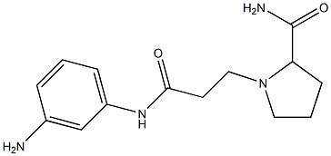 1-{2-[(3-aminophenyl)carbamoyl]ethyl}pyrrolidine-2-carboxamide Struktur