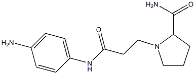 1-{2-[(4-aminophenyl)carbamoyl]ethyl}pyrrolidine-2-carboxamide Struktur